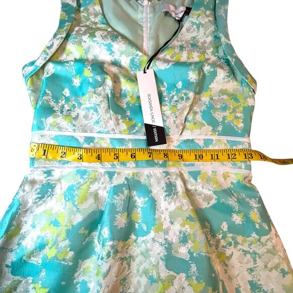 NWT Roksanda Ilincic Aqua Floral Sheath Dress - Size 8 - Picture 6 of 16